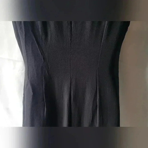 Banana Republic ruffled front silk dress, sleeveless, black, size 6 - Picture 5 of 9
